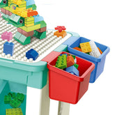 Joc educational Masa cu blocuri de Constructie 69 piese 4 cutii depozitare